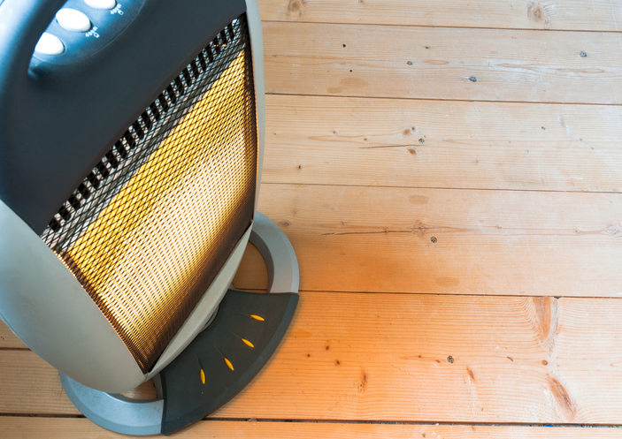 Holiday safety tips include keeping space heaters clear of flammable material